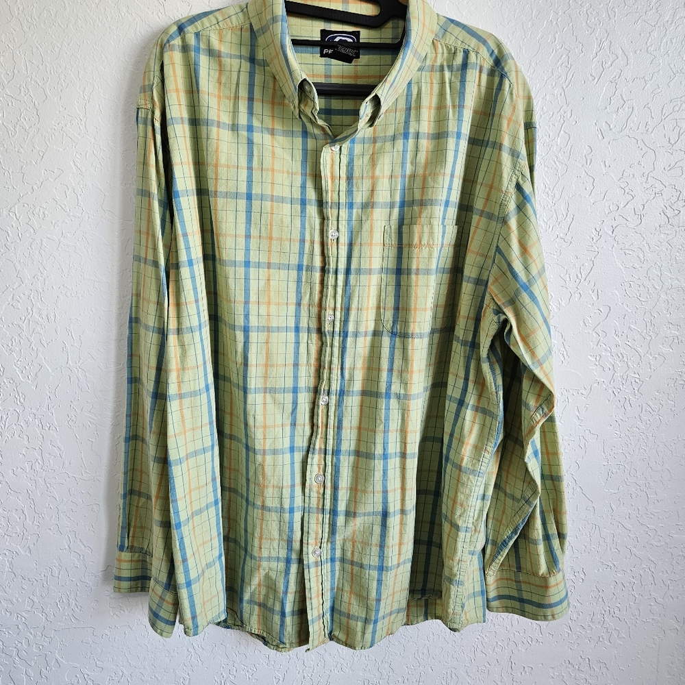 Mens PROTEST Plaid Button Up Shirt. Sz XL LONG SLEEVE spring Summer casual